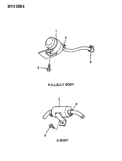 1992 Chrysler LeBaron GTC Fuel Filter Diagram