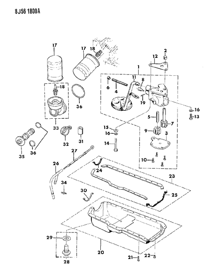 1989 Jeep Comanche Engine Oiling Diagram 4