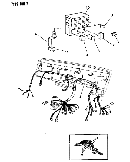 1987 Chrysler LeBaron Instrument Panel Wiring Diagram