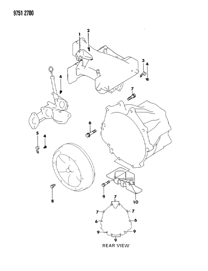 1989 Dodge Raider Mounting Bolt And Shields Diagram