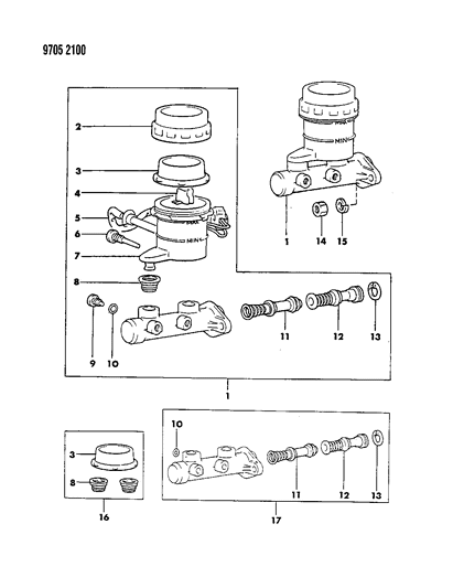 1989 Dodge Ram 50 Brake Master Cylinder Diagram
