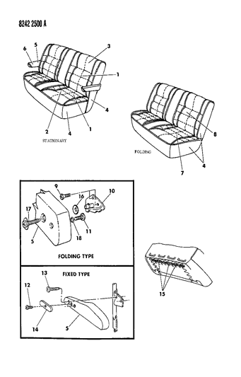 1988 Dodge Caravan Rear Seat Diagram 3