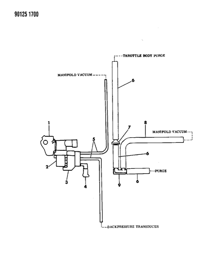 1990 Dodge Dynasty Emission Hose Harness Diagram 2