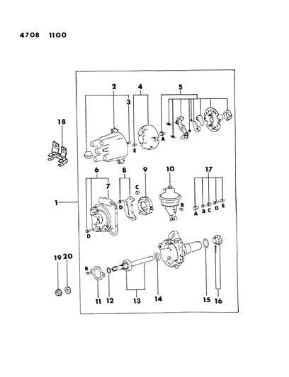 1984 Dodge Conquest Distributor Diagram 1