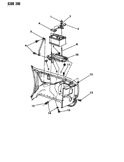 1986 Dodge D150 Battery Tray Diagram