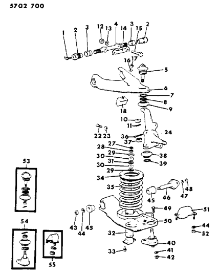 1985 Dodge Ram 50 Joint Kit Ball Lower Diagram for MB176283