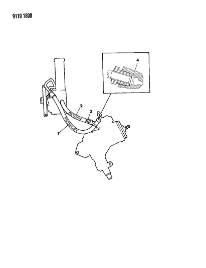 1989 Dodge Diplomat Power Steering Hoses Diagram