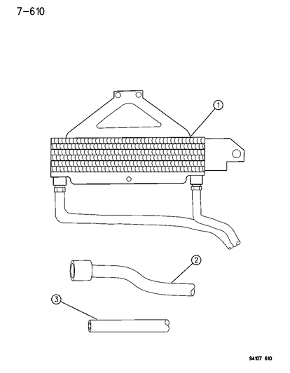 1995 Chrysler Town & Country Oil Cooler - Air Cooled Diagram