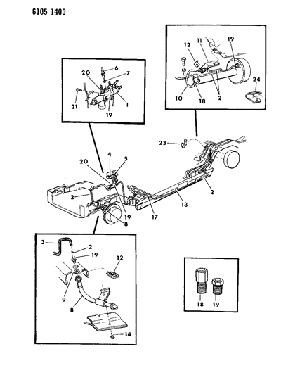 1986 Dodge Diplomat Lines & Hoses, Brake Diagram