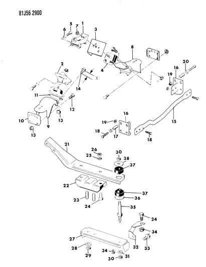 1986 Jeep J10 Engine Mounting Diagram 1