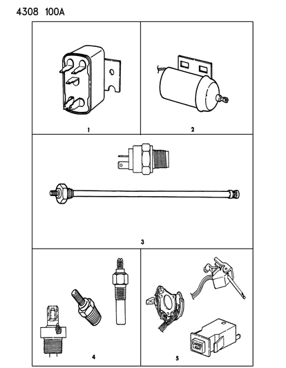 1985 Dodge D150 Switches - Relays - Solenoids - Sensors Diagram