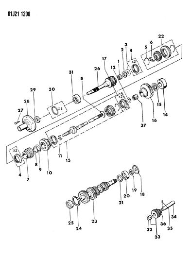 1986 Jeep Grand Wagoneer Gear Train Diagram 10