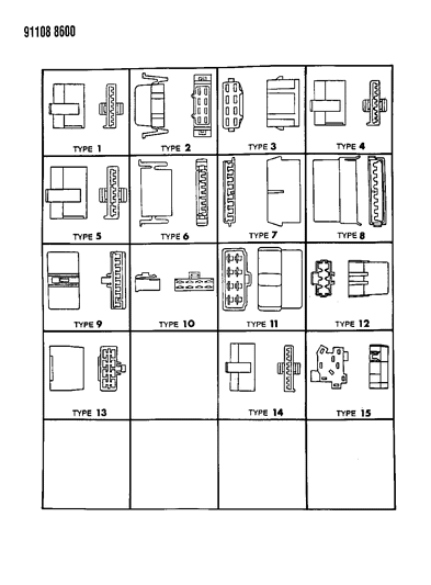1991 Dodge Caravan Insulators 8 & 9 Way Diagram