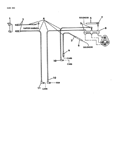 1984 Dodge D250 EGR Hose Harness Diagram 3