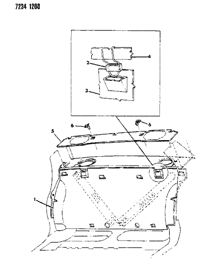 1987 Dodge 600 Silencers - Rear Compartment Diagram