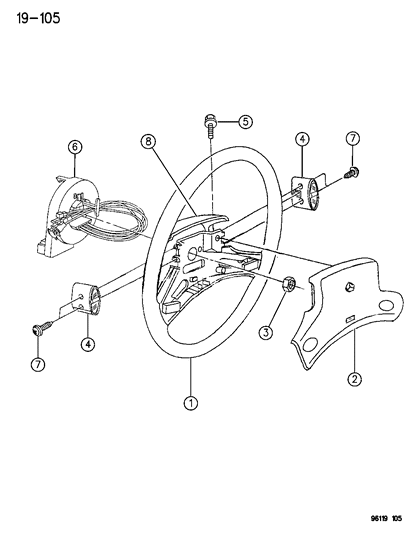 1996 Dodge Neon Steering Wheel Diagram