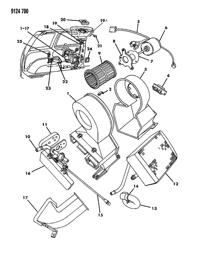 1989 Dodge Caravan Heater Unit Diagram 2