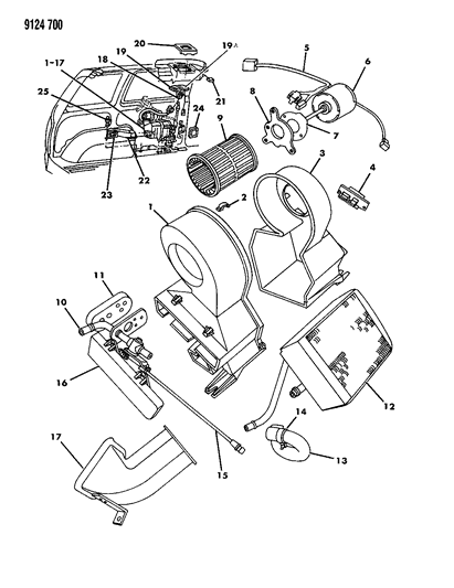 1989 Dodge Grand Caravan Heater Unit Diagram 2