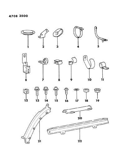 1984 Chrysler Conquest Attaching Parts - Wiring Harness Diagram