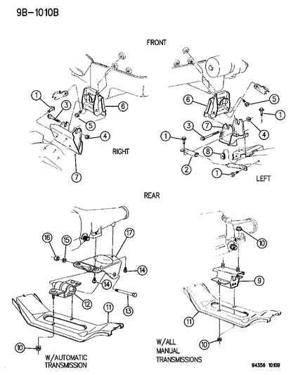 1996 Dodge Dakota Engine Mounting Diagram 2