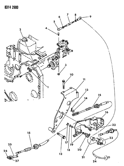 1989 Dodge D250 Throttle Control Diagram 4