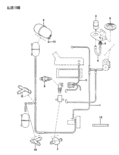 1987 Jeep Comanche Emission Controls Diagram 3