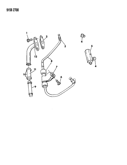 1989 Chrysler LeBaron GTC Oil Lines Diagram 2