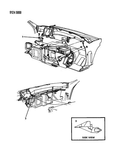 1989 Dodge Spirit Demister, Hose, Adapter Diagram
