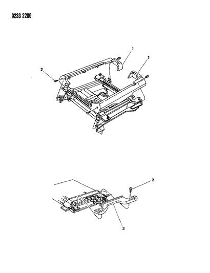 1989 Chrysler LeBaron GTC Covers Electric Seat Adjusters Diagram