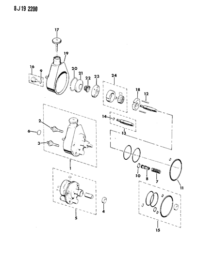 Power Steering Pump - 1989 Jeep Wrangler