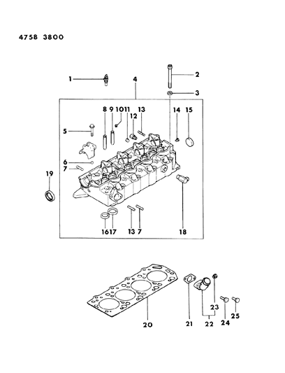 1984 Dodge Ram 50 Cylinder Head Diagram 1