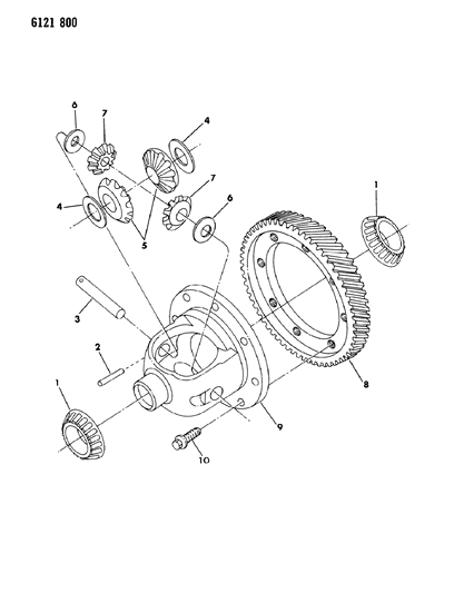 1986 Dodge Lancer Differential Manual Transaxle Diagram 2