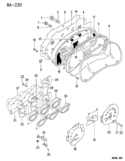 1995 Dodge Stealth Instrument Cluster Diagram