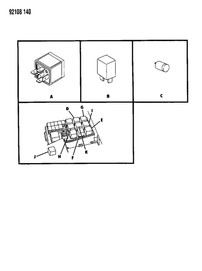 1992 Chrysler New Yorker Fifth Avenue Relays Diagram