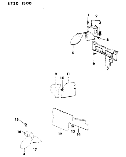 1985 Dodge Colt Trunk Trim Diagram