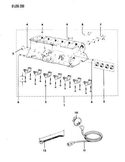 1984 Jeep Wrangler Block , Engine Diagram 2