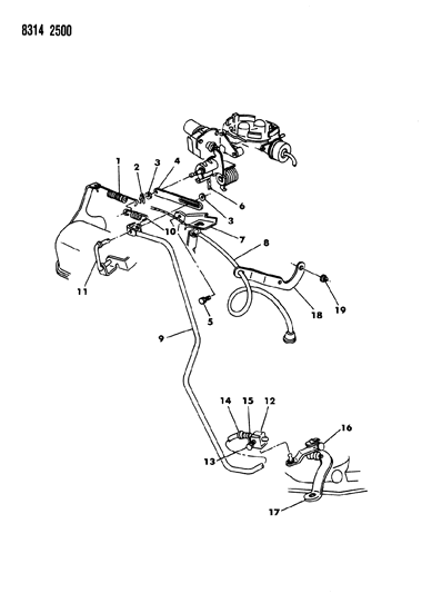 1989 Dodge D250 Throttle Control Diagram 2