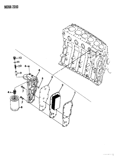 1992 Dodge W250 Engine Oil Cooler Diagram