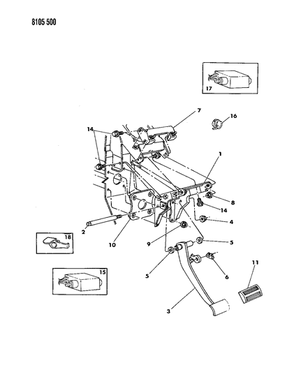 1988 Dodge Grand Caravan Brake Pedal Diagram