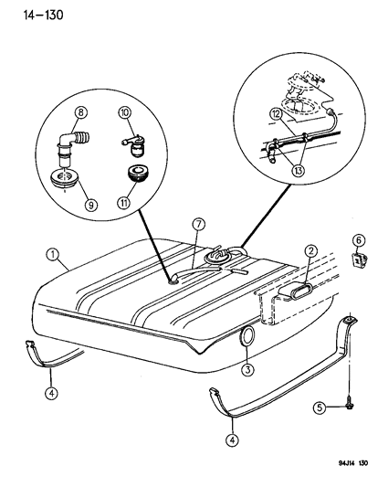 1995 Chrysler Town & Country Fuel Tank Diagram 2