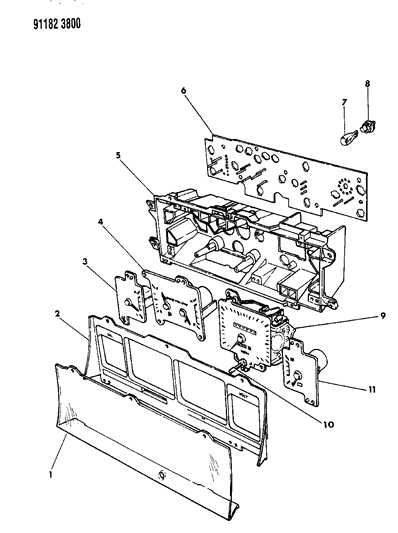 1991 Chrysler New Yorker Instrument Panel Cluster Diagram