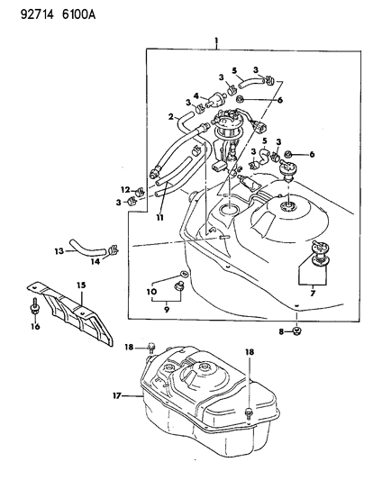 1992 Dodge Stealth Fuel Tank Diagram