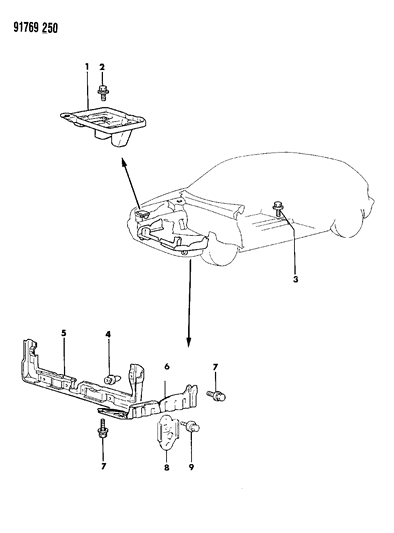 1991 Dodge Colt Loose Panel Diagram