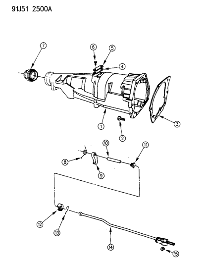 1993 Jeep Grand Wagoneer Extension, Weight & Parking Sprag Diagram