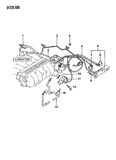 1991 Dodge Stealth EGR System Diagram 1