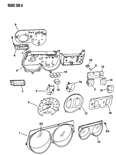 1990 Dodge Ram Van Gauge Voltage Diagram for 56003448