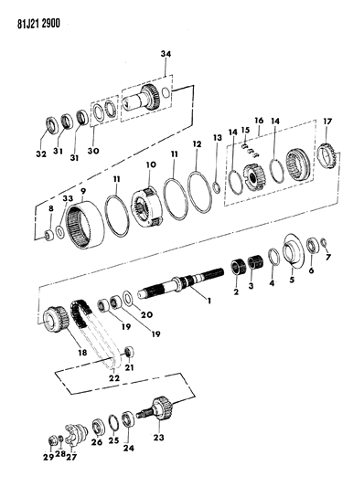 1986 Jeep Wagoneer Gear Train Diagram 2