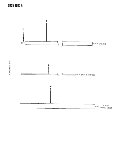 1988 Dodge Grand Caravan Vapor Canister Hose Harness Diagram 3