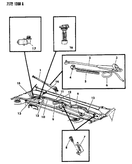 1987 Chrysler LeBaron Windshield Washer System Diagram