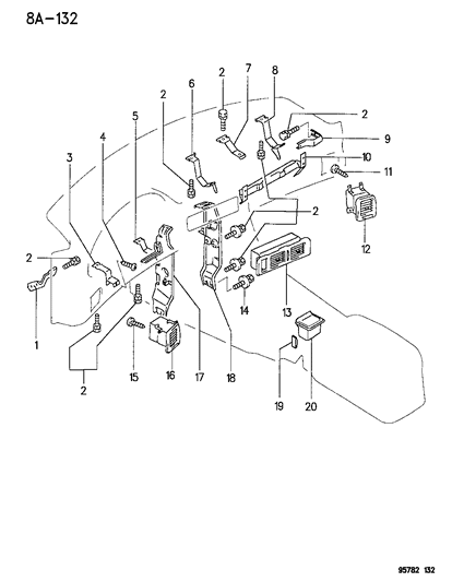 1995 Dodge Stealth REINFMNT-Instrument Panel Diagram for MR148692